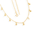 Choker Com 7 Redondos Mini Folheado Em Ouro 18k