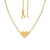 Choker Com Coração 12Mm Liso Folheado Em Ouro 18k