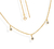 Choker Elo Português Com 3 Redondo 5Mm De Zircônia Folheado Em Ouro 18k