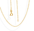 Corrente 0.40 Veneziana Longa 70Cm Folheado Em Ouro 18k