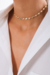 Choker Com 29 Corações Lisos Maciços 30cm
