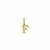 Pingente Letra F Folheado Em Ouro 18k