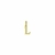 Pingente Letra L Folheado Em Ouro 18k