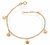 Pulseira Com 5 Redondo 6mm Folheado A Ouro 18k - comprar online