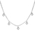 Choker De Prata Pura 990 Com 5 Corações Mini Vazado 10Cm Alongador