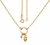 Gargantilha Argola Fio Com Coruja E Pedrinha Strass Folheado Em Ouro 18k