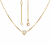 Gargantilha Com Coração De Zircônia Folheado Em Ouro 18k