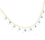 Choker Corrente Com Palito Liso E Olho Grego 6Mm Pendurado Folheado Em Ouro 18k