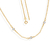 Choker Elo Português Com 3 Zircônia 5Mm Folheado Em Ouro 18k
