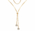 Gargantilha Gravatinha Com Pedra Strass Folheado Em Ouro 18k