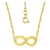 Gargantilha Simbolo Do Infinito Liso Folheado Em Ouro 18k