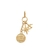 Pingente Cacho 1 Mala I Love To Travel 1 Avião 1 Estrela Folheado Em Ouro 18k