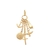 Pingente Cacho Com Argola Diversos Sorte Folheado Em Ouro 18k