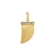 Pingente Dente 20Mm Com Pedra Chaton Folheado Em Ouro 18k