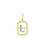 Pingente Letra L Folheado Em Ouro 18k
