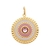 Pingente Mandala Detalhes Com Pedra Chaton Rosa Folheado Em Ouro 18k