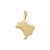 Pingente Mapa Do Brasil Com Estados Estampados Folheado Em Ouro 18k - comprar online