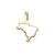 Pingente Mapa Do Brasil Vazado Folheado Em Ouro 18k - comprar online