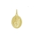 Pingente Oval Santa Bárbara Estampada Com Borda Lisa Folheado Em Ouro 18k