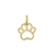 Pingente Pata Pet Vazada Folheado Em Ouro 18k