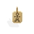 Pingente Placa Chanfrada Com Menino Com Resina Folheado Em Ouro 18k