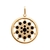 Pingente Redondo Com Mandala Com Pedra Chaton Preta Folheado Em Ouro 18k