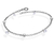 Pulseira De Prata Pura 990 Com 3 Bolas 4Mm 4 Zircônia 18Cm na internet