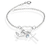 Pulseira De Prata Pura 990 Coração Vazado Com Zircônia Cruz Espirito Santo 18Cm