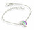 Pulseira De Prata Pura 990 Infantil Elo Português Arco-Íris Com Nuvens Resina Colorida