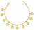 Pulseira Berloque Com 10 São Bento Folheado Em Ouro 18k
