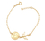 Pulseira Cartie Diamantada Com Mapa Mundi Avião Folheado Em Ouro 18k