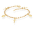 Pulseira Com Cruz E Medalha Nossa Senhora Aparecida 18Cm Folheado Em Ouro 18k