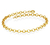 Pulseira Elo Português Medio 18Cm Folheado Em Ouro 18k