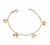 Pulseira Infantil 2 Laços Com Resina 2 Laços Liso Folheado Em Ouro 18k