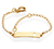 Pulseira Infantil Chapa Com Florzinha Vazada E 2Cm Alongador 12Cm Folheado Em Ouro 18k