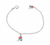 Pulseira Infantil De Prata Pura 990 Com 2 Rosas - Bela