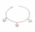 Pulseira Infantil De Prata Pura 990 Com Borboletas