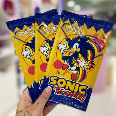 Card para Colorir Sonic