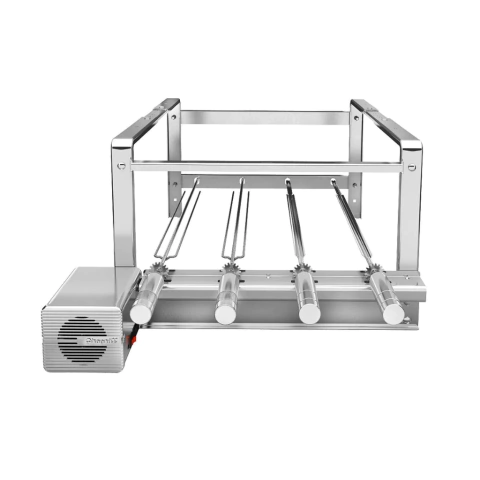 Kit Giragrill Churrasqueira Regulável com 4 Espetos Giratórios Inox - comprar online