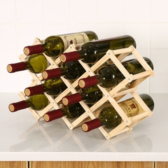 Cremalheiras de vinho de madeira para carrafas. - comprar online