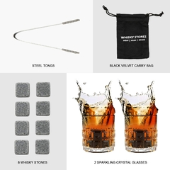 Conjunto de pedras e óculos Whisky, cubo de gelo de granito para whisky - comprar online