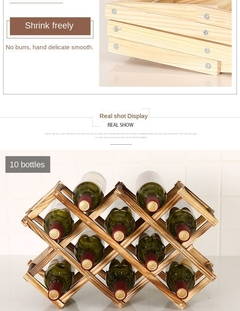 Cremalheiras de vinho de madeira para carrafas. - comprar online
