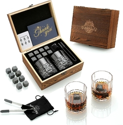 Conjunto de pedras e óculos Whisky, cubo de gelo de granito para whisky - loja online
