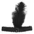Faixa Tiara Pena Charleston Cabare Fantasia Melindrosa Cor Preto