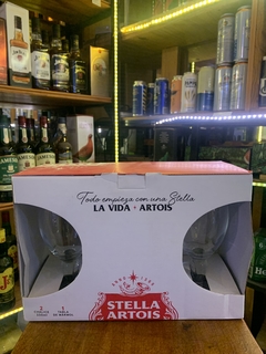 Estuche Stella tabla de mármol más 2 copas