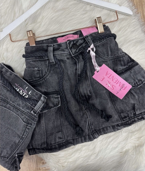 Saia jeans sal e pimenta - comprar online