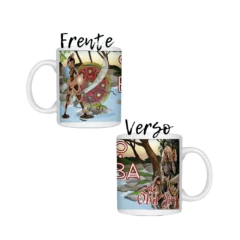 Caneca Porcelana - Desenho Oba - Umbanda / Candomblé