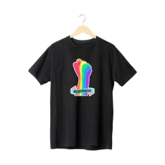 Camiseta Preta Mão da Resistência - ORGULHO - LGBT - Lojas Áurea