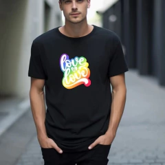 Camiseta Preta Love is Love - LGBT - comprar online