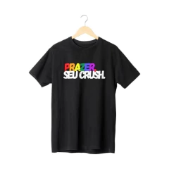 Camiseta Preta Prazer seu crush - ORGULHO - LGBT na internet